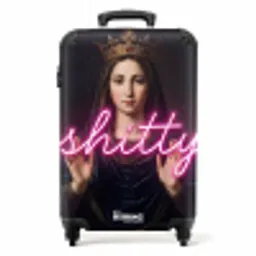 Ironisch - Tekst - Neon NBS - Handbagage koffer - Volwassenen Unisex middel -productfoto_recht