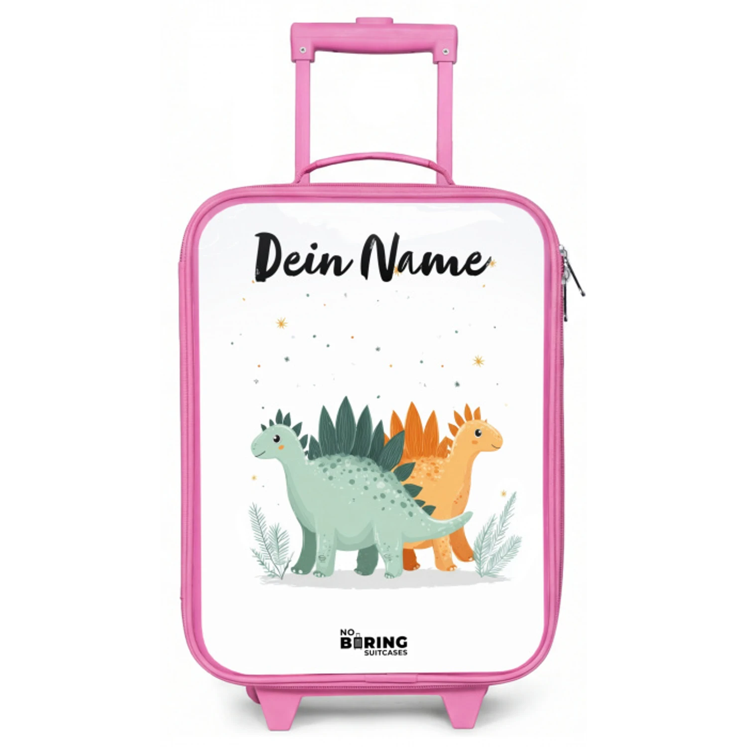 Dinos - Dieren - Sterren Kinderkoffer - Roze klein -zz3dotto