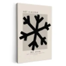 Sneeuwvlok - Kerstmis - Zwart - Feestdagen KitchenYeah - Keuken - Canvas klein -3d