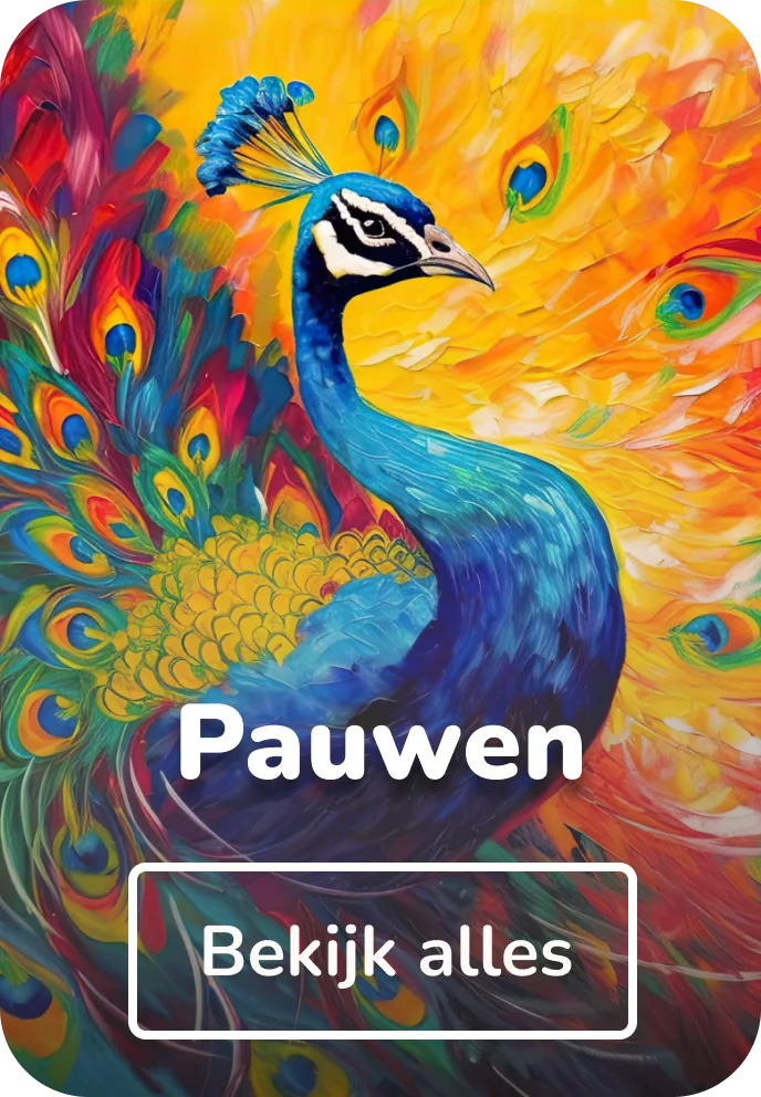 Canvas schilderijen pauwen