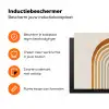 Minimalistisch - Boog - Lijnen - Beige Inductie beschermer vinyl 3mm klein -zzzzzzz-td-ups