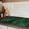 Monstera - Jungle - Bladeren Inductie beschermer vinyl 3mm groot -sfeer3