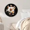 Bloem - Verf - Goud - Graffiti - Modern Wandcirkel plexiglas middel -sfeer5