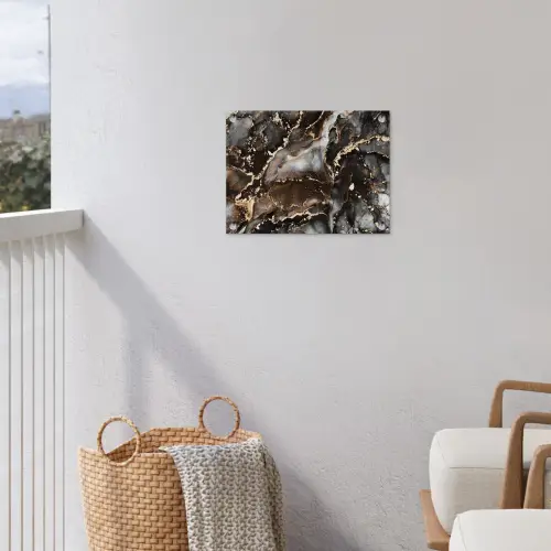 Marmer - Goud - Glitter - Luxe tuinposter los doek klein -sfeer8
