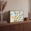 Bloesems - Wit - Mozaïek - Tak Light Box met batterij (Wandlamp) middel -sfeer2