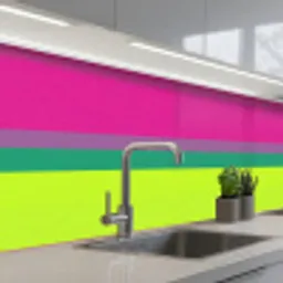 Strepen - Modern - Kleurrijk keuken achterwand 2 middel -3d_schuin