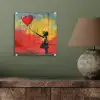 Banksy - Kunst - Graffiti - Meisje - Street art plexiglas 5mm klein -sfeer3