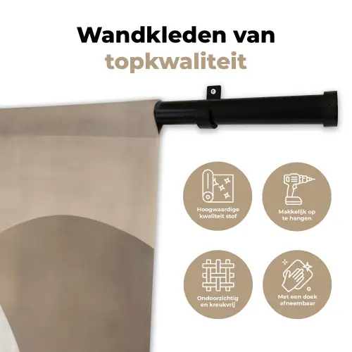 Vloeiende vlakken - Harmonieus - Golvend Wandkleed katoen klein -sfeer2