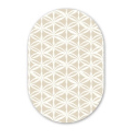 Motief - Modern - Beige Wandcirkel Ovaal Forex klein 630 -3d