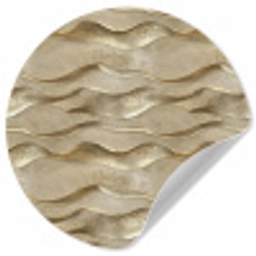 Golven - Patroon - Goud Wandcirkel behangsticker klein 186 -3d