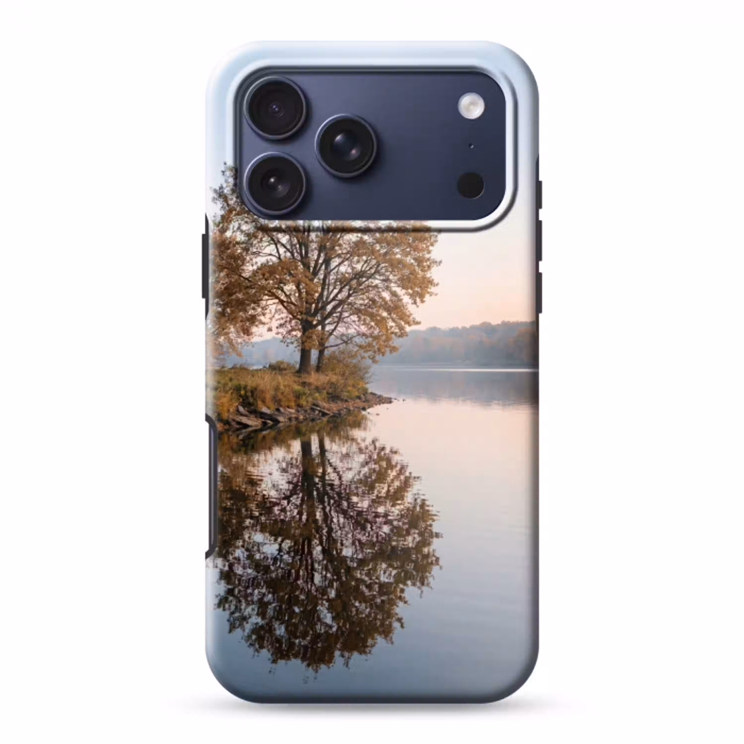 Bomen - Reflectie - Water - Zonsopgang - Serene Toughcase MagSafe Apple iPhone 17 Pro Max klein -3d