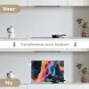 Modern - Marmer - Oranje keuken achterwand spatscherm klein -voor_na_NL