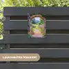 Doorkijk - Poort - Bloemen - Tuin tuinposter los doek klein -sfeer3