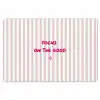 Focus on the good - Strepen - Roze - Smiley Placemat vinyl groot -zzsfeer1_Kitchenyeah-website