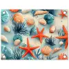 Zeesterren - Schelpen - Illustratie - Zand tuinposter los doek klein -3d