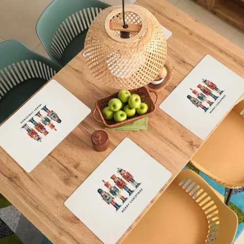 Notenkrakers - Minimalistisch - Kerst - Beige Placemat vinyl groot -zzsfeer5_Kitchenyeah-website