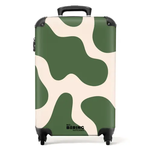 Abstract - Groene vormen NBS - Handbagage koffer - Kinderen Unisex middel -productfoto_recht