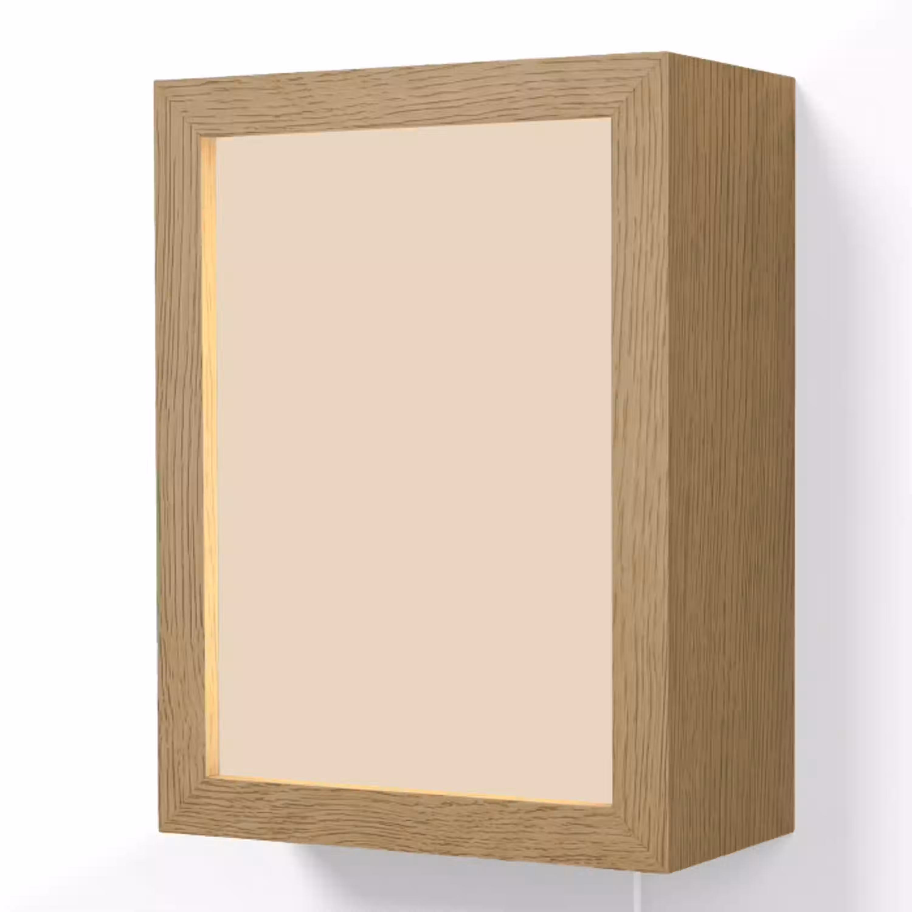 Cream - Nude - Neutraal Light Box met kabel (Wandlamp) klein 929 -3d