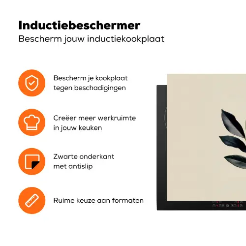 Ovaal - Olijfgroen - Simpel Inductie beschermer vinyl 3mm klein -zzzzzzz-td-ups
