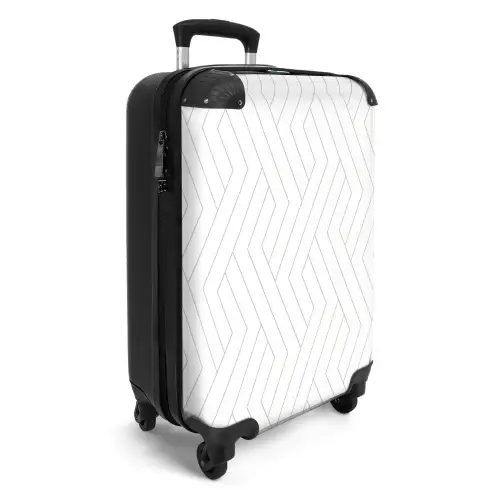 Grafisch - Patroon - Modern -  Schuin NBS - Handbagage koffer - Kinderen Unisex middel 644 -productfoto_3d