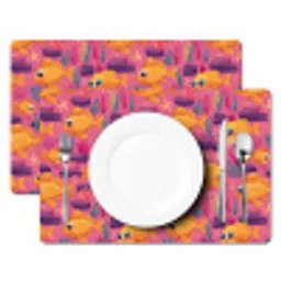 Goudvissen - Koraal - Kleurrijk Placemat vinyl groot 368 -zzsfeer2_Kitchenyeah-website