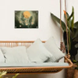 Bloemen - Bladeren - Zon - Groen tuinposter los doek klein -sfeer7