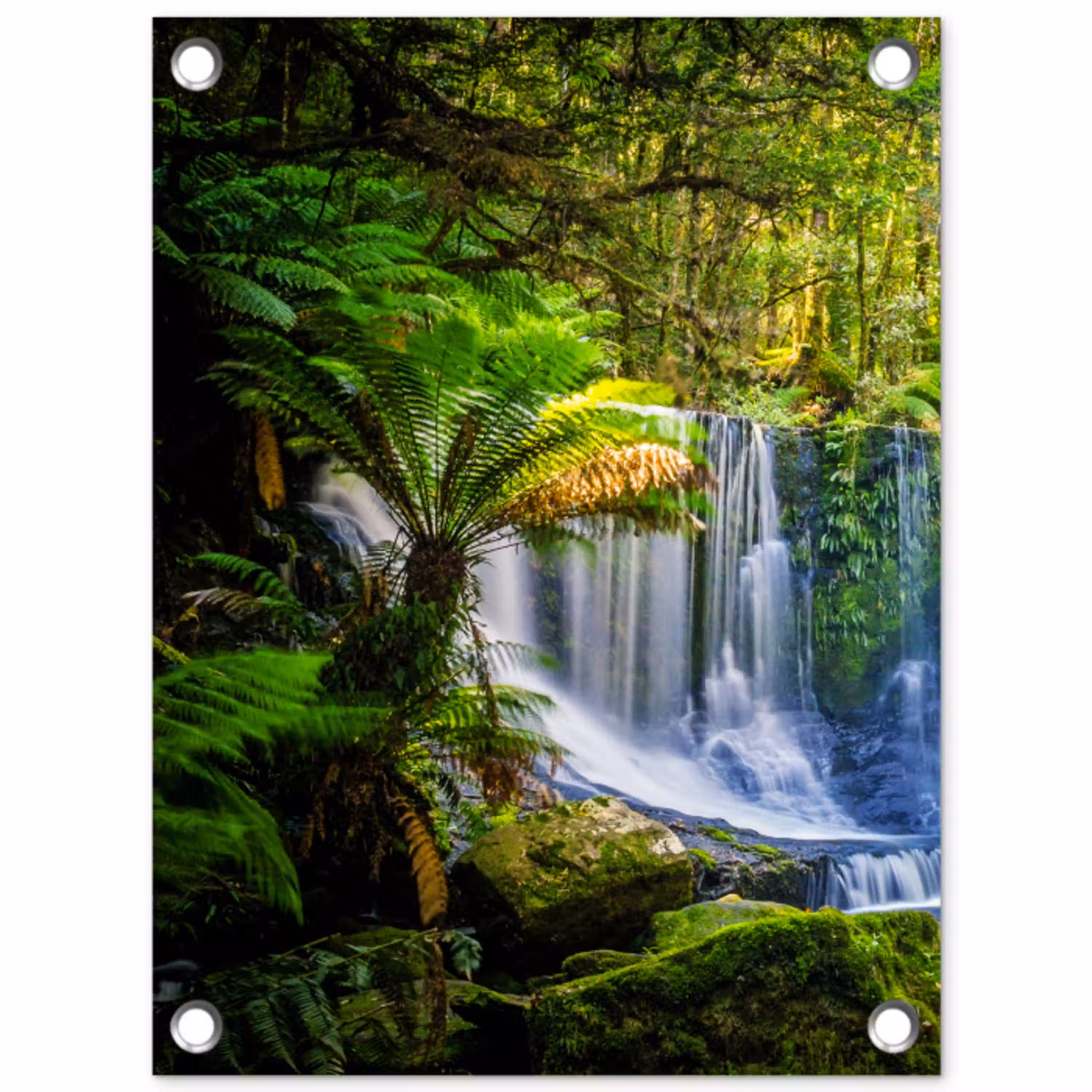 Waterval in het Regenwoud tuinposter los doek klein -3d