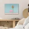 Palmboom - Strandhuis - Roze PET vilt klein -sfeer3