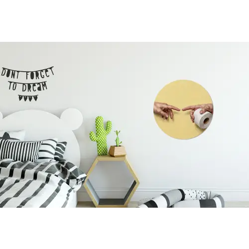 Klassiek - Kunst - Humor Wandcirkel aluminium klein -kinderkamer