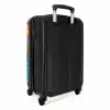 Kleurrijke vos met jas in graffiti stijl NBS - Handbagage koffer - Kinderen Unisex middel -achterkant