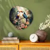 Toekan - Vogels - Bloemen - Natuur - Jungle Wandcirkel Organisch Forex 3mm klein -sfeer2