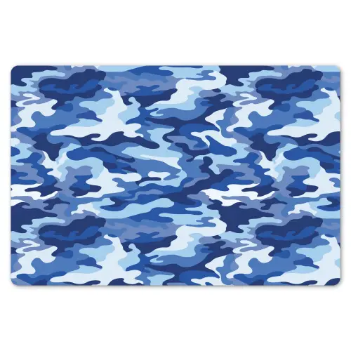 Blauw - Camouflage - Golvend Placemat vinyl groot 368 -zzsfeer1_Kitchenyeah-website