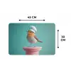 Roodborstje - Vogel - Koksmuts - Sokkel Placemat vinyl groot -specs