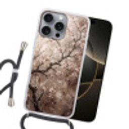 Bloesem - Takken - Schilderij - Beige - Serene Hoesje iPhone 16 Pro Max met koord klein -sfeer1