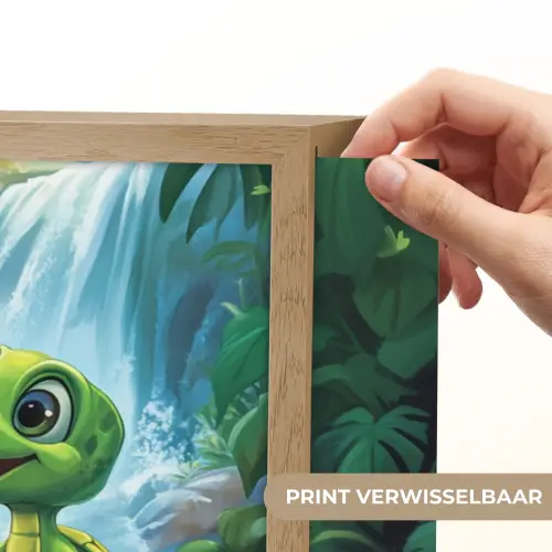 Schildpad - Dino - Jungle - Waterval Light Box met batterij (Wandlamp kind) middel -USP_websiteprintNL