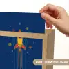 Raket - Blauw - Sterren Light Box met kabel (Kinderlampje) klein -USP_websiteprintNL