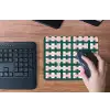 Vlechtpatroon - Groen - Roze - Grafisch muismat rubber klein 262 -toetsenbord