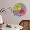 Planten - Anthurium - Groen - Roze Akoestische PET Vilt - Rond klein -sfeer3