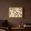 Vogel - Tak - Bloemen - Oranje Light Box met batterij (Wandlamp) middel -sfeer4