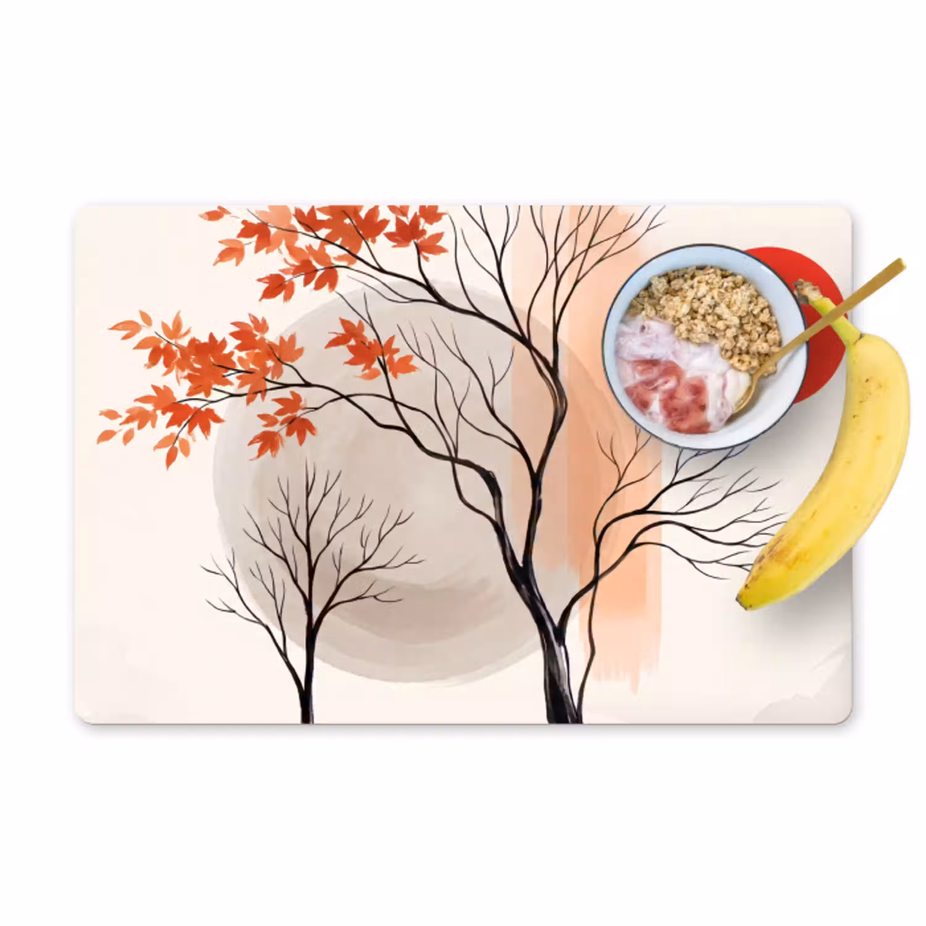 Boom - Rood - Abstract Placemat vinyl groot -zzzproduct_Kitchenyeah-website
