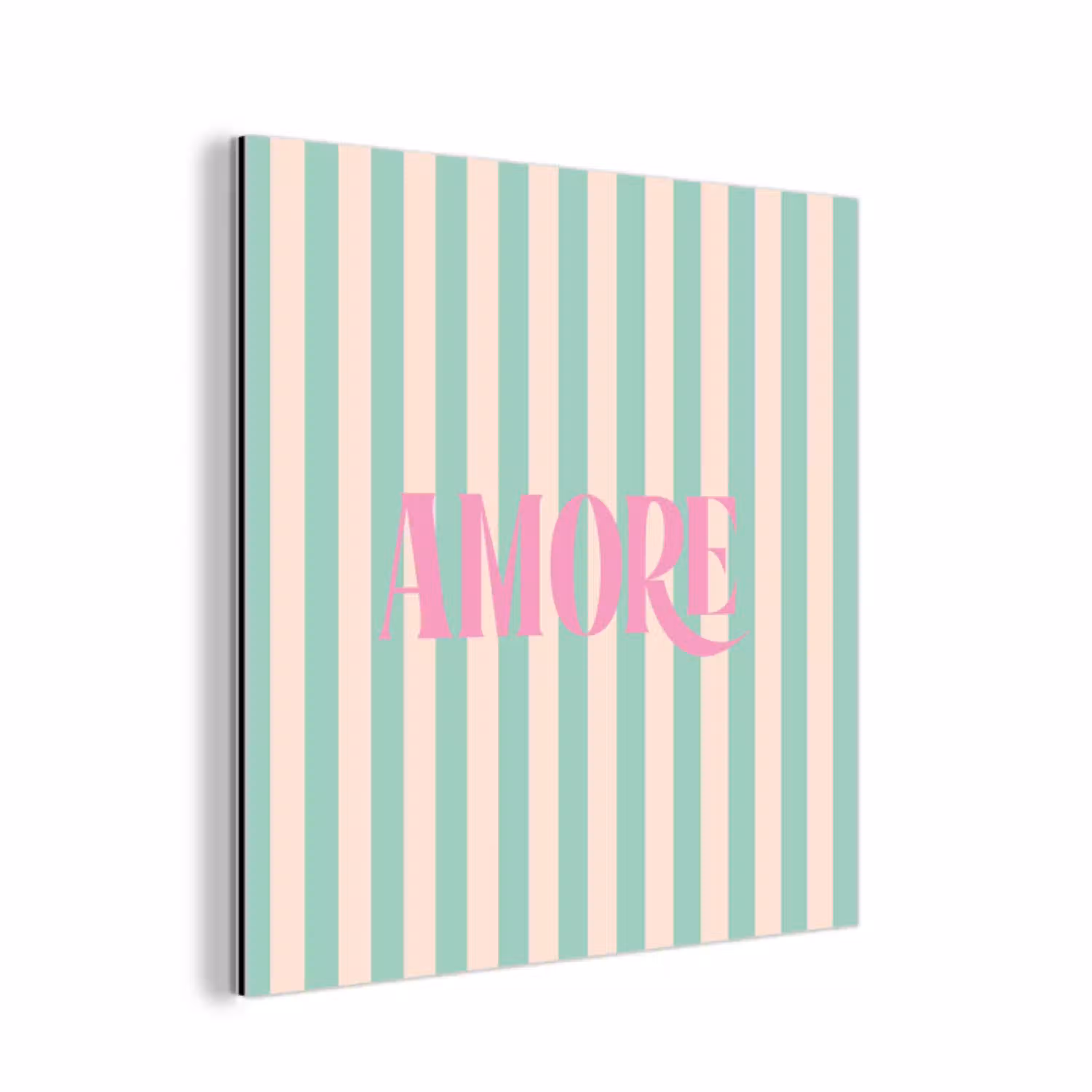 Roze - Groen - Strepen - Amore aluminium wit klein -3d