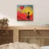 Banksy - Kunst - Graffiti - Meisje - Street art aluminium wit klein -sfeer3