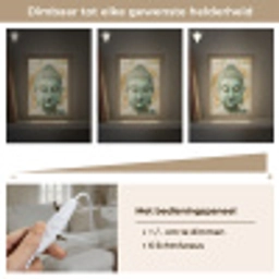 Buddha - Mandala - Modern - Spiritualiteit Light Box met kabel (Tafellamp) klein -USP_dimbaarNL
