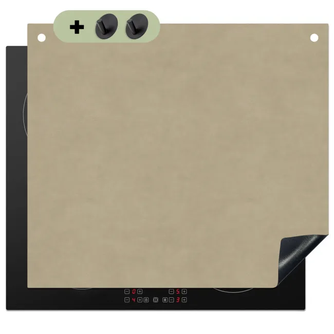Induction Hob Cover & Splashback (2-in-1) - Sand color - Granular texture - Concrete