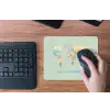 Wereldkaart - Realistisch - Kaart muismat rubber klein -toetsenbord