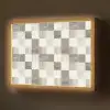 Patroon - Dambord - Houtnerf Light Box met batterij (Wandlamp) middel 907 -z3d_website
