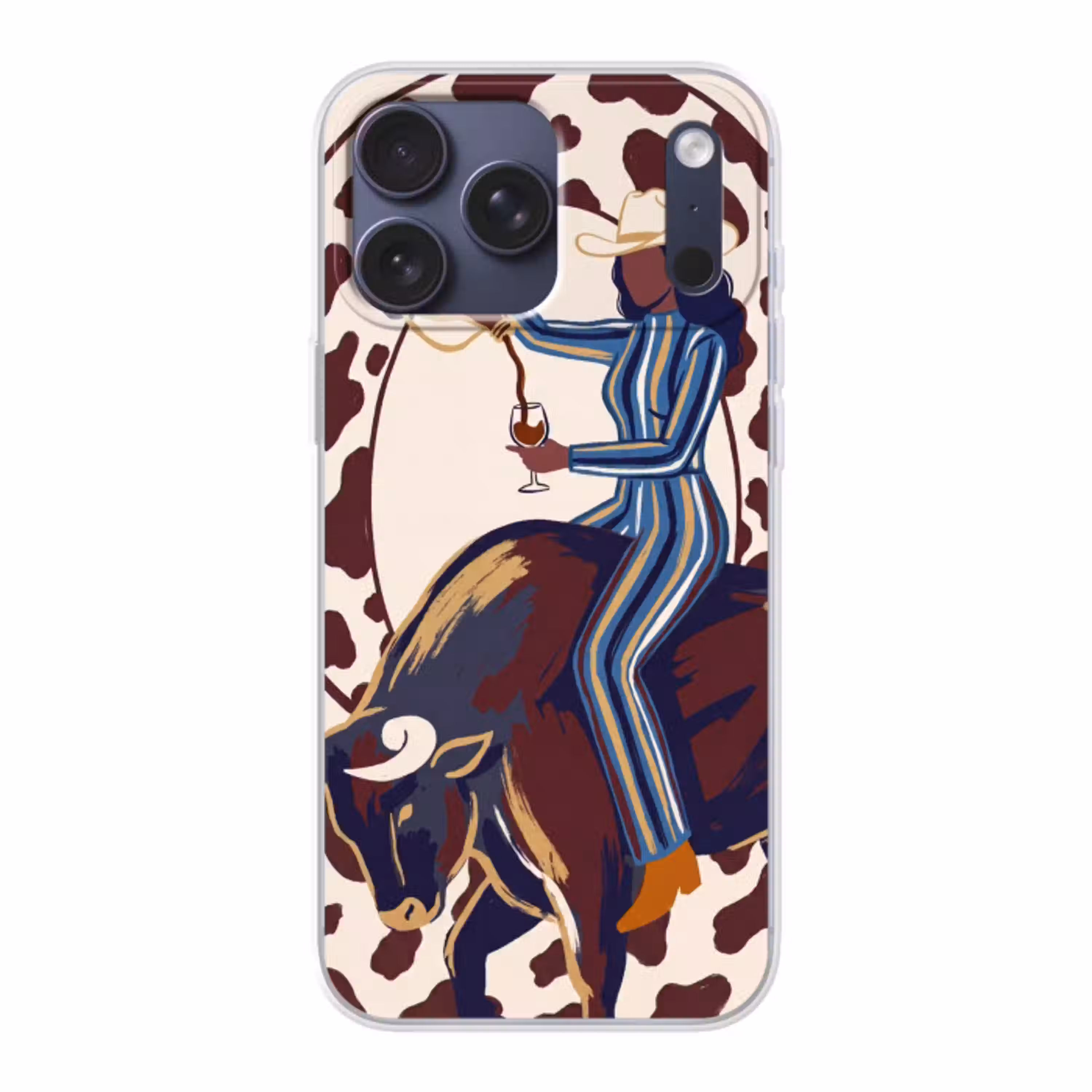 Mensen - Dieren - Cowboy - Abstract - Kleurrijk Telefoonhoesje iPhone 17 Pro Max klein -3d