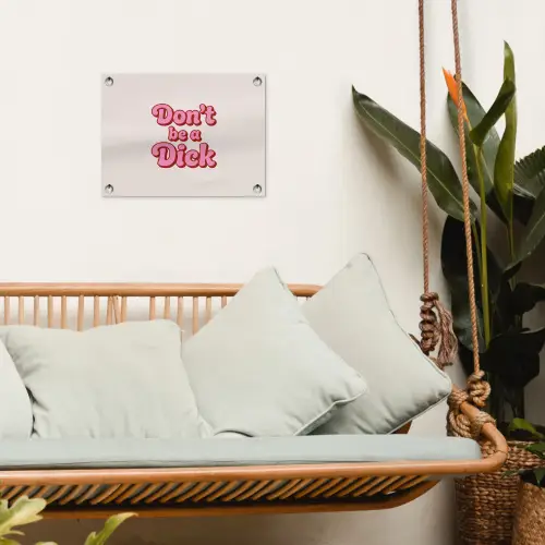 Tekst - Boodschap - Roze tuinposter los doek klein -sfeer7