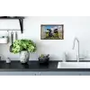 Doorkijk - Koe - Weiland - Dieren - Natuur Muursticker klein -keuken