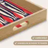 Sardines - Rood en beige strepen Dienblad Rechthoek middel -USP_HandgreepNL